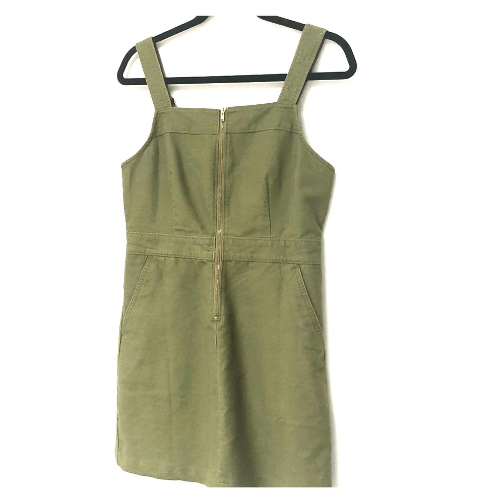 J.crew army green overall dress NWOT